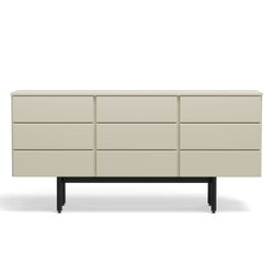 Three Unit Dresser - Three 3-Medium Drawer Beige/Beige Three Unit Dresser - Three 3-Medium Drawer Beige/Beige