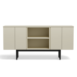 Three Unit Dresser - Two 2 Door Unit Beige/Beige, One Open Shelf Unit Beige Three Unit Dresser - Two 2 Door Unit Beige/Beige, One Open Shelf Unit Beige