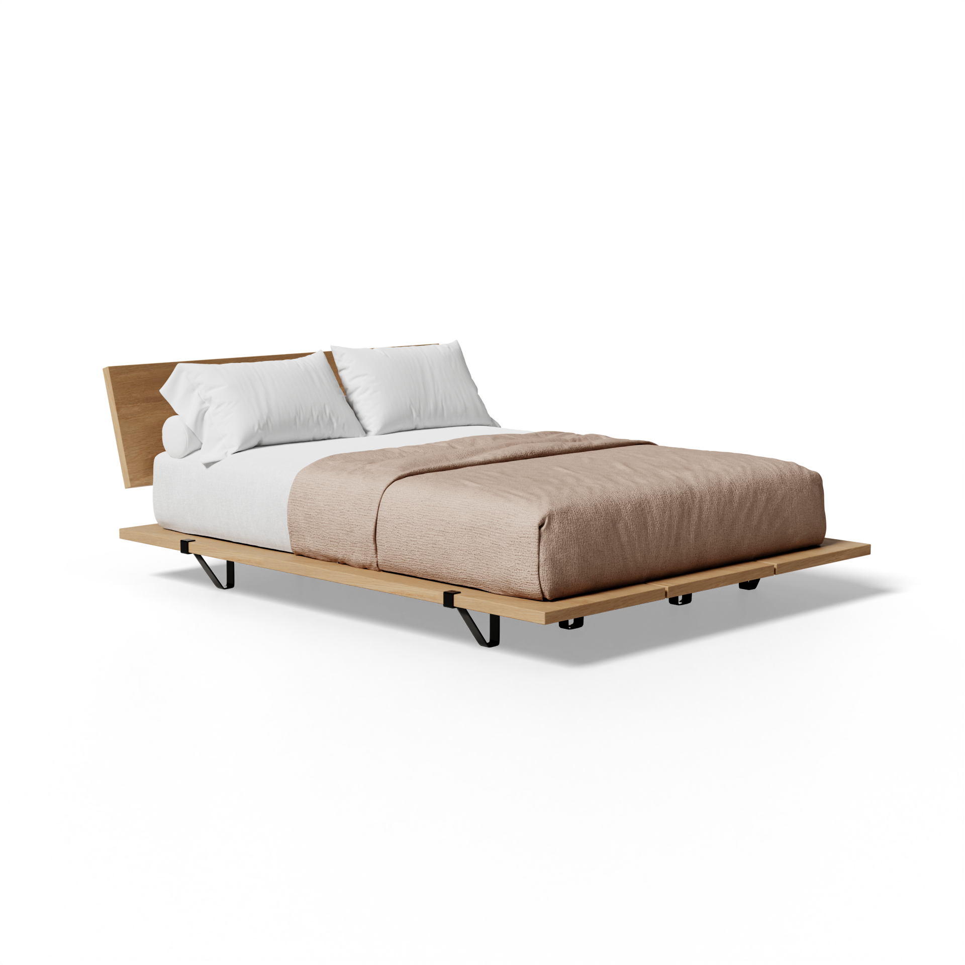 Platform Bed Frame with Headboard | Twin, Full, Queen & King