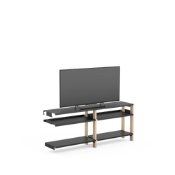 Media Console Expansion Units featured,{ tag: 'end', Cabinets: 'All Shelves', Color: 'Black', Wood Type: 'Ash'}