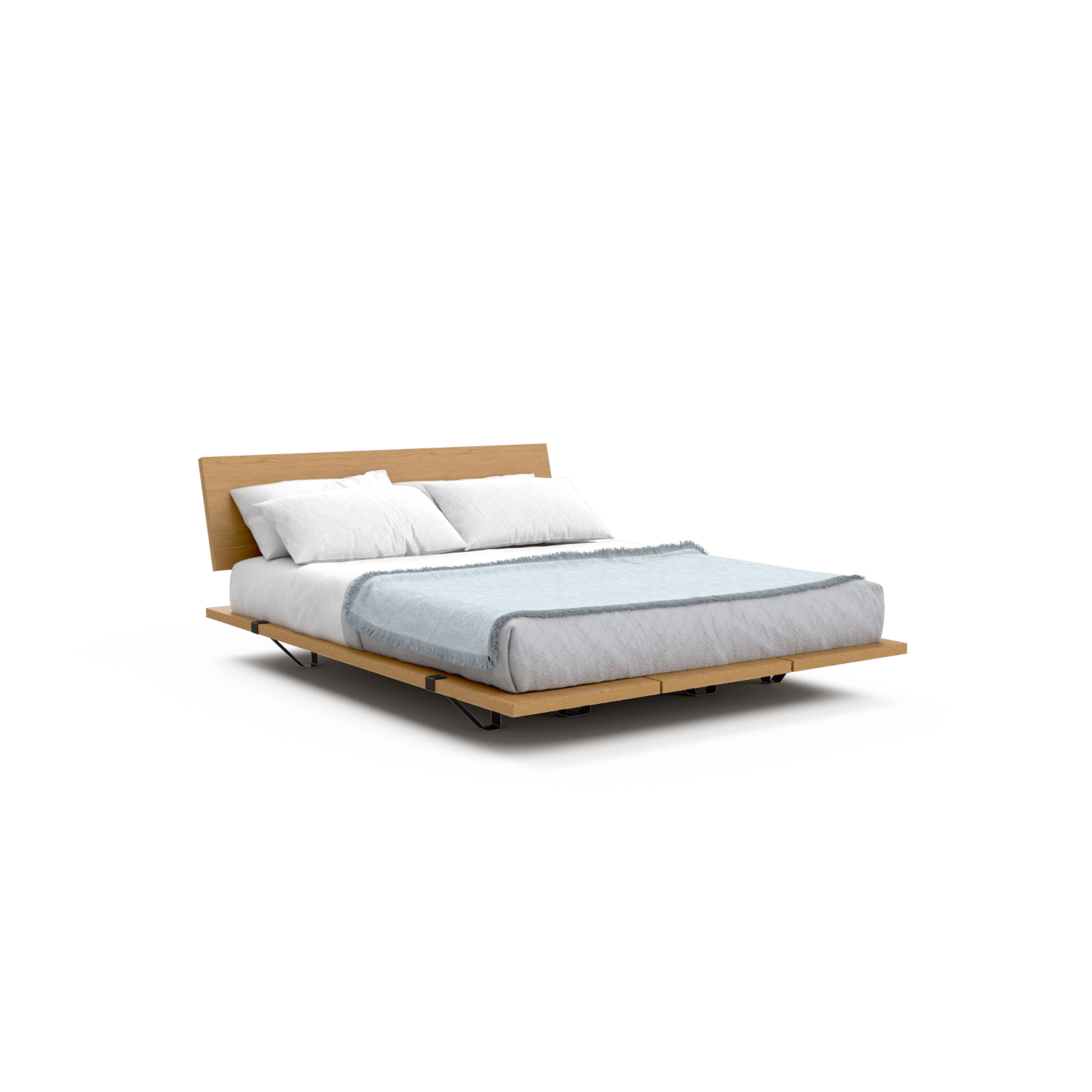Birch bed frame top queen