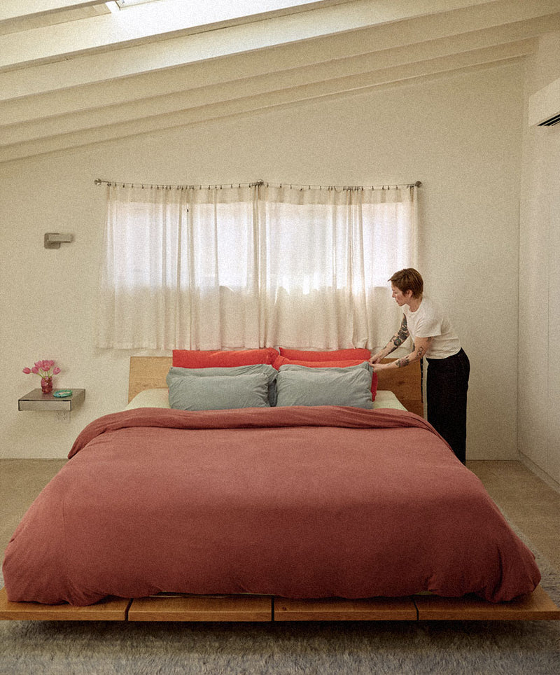 Start with your choice of frame. Pictured: The Bed Frame - Original.