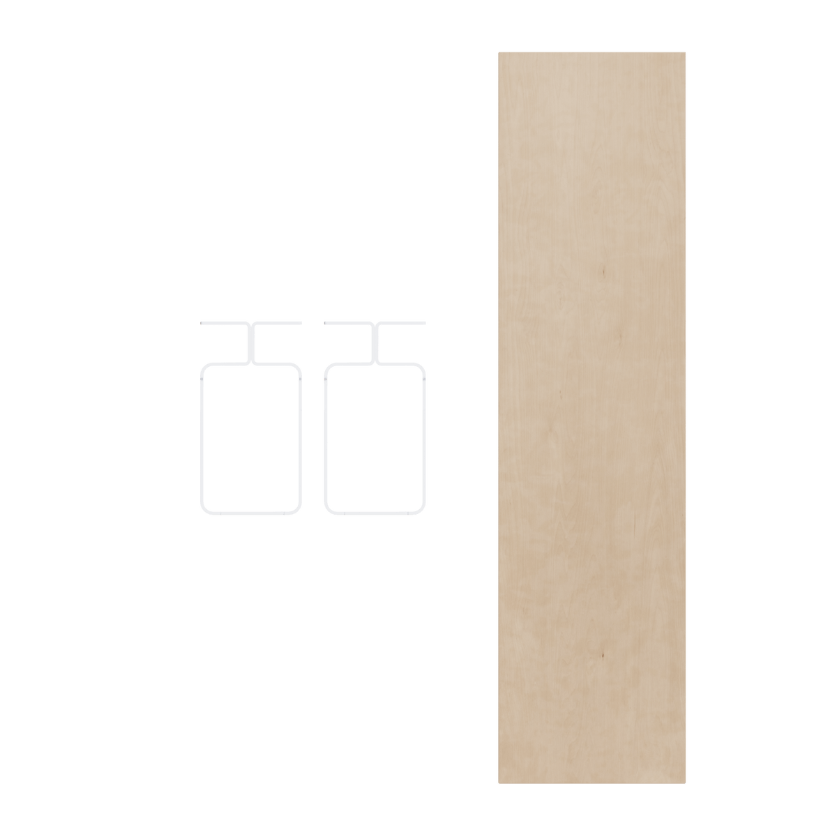 Bed Frame Expansion Kit - Birch/White