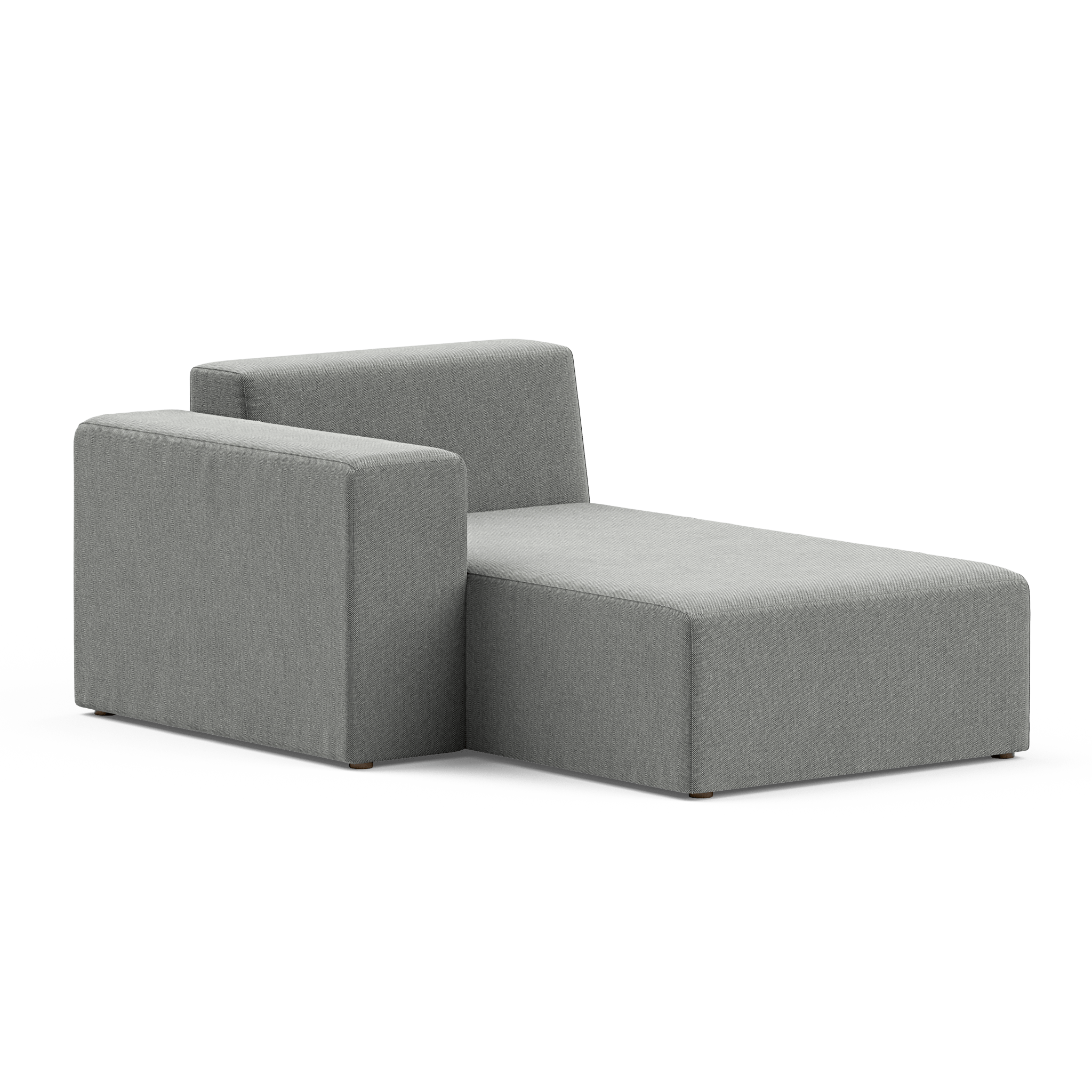 Light gray modular chaise with right arm