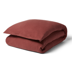 Linen Duvet Cover - King - Terracota