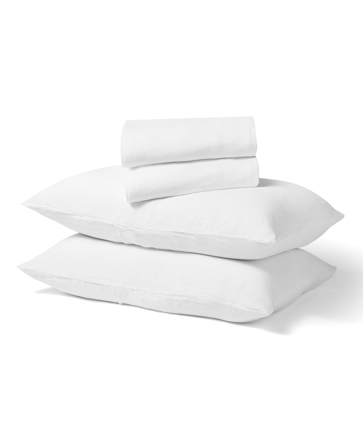 Linen Duvet + Sheet Set - King - White