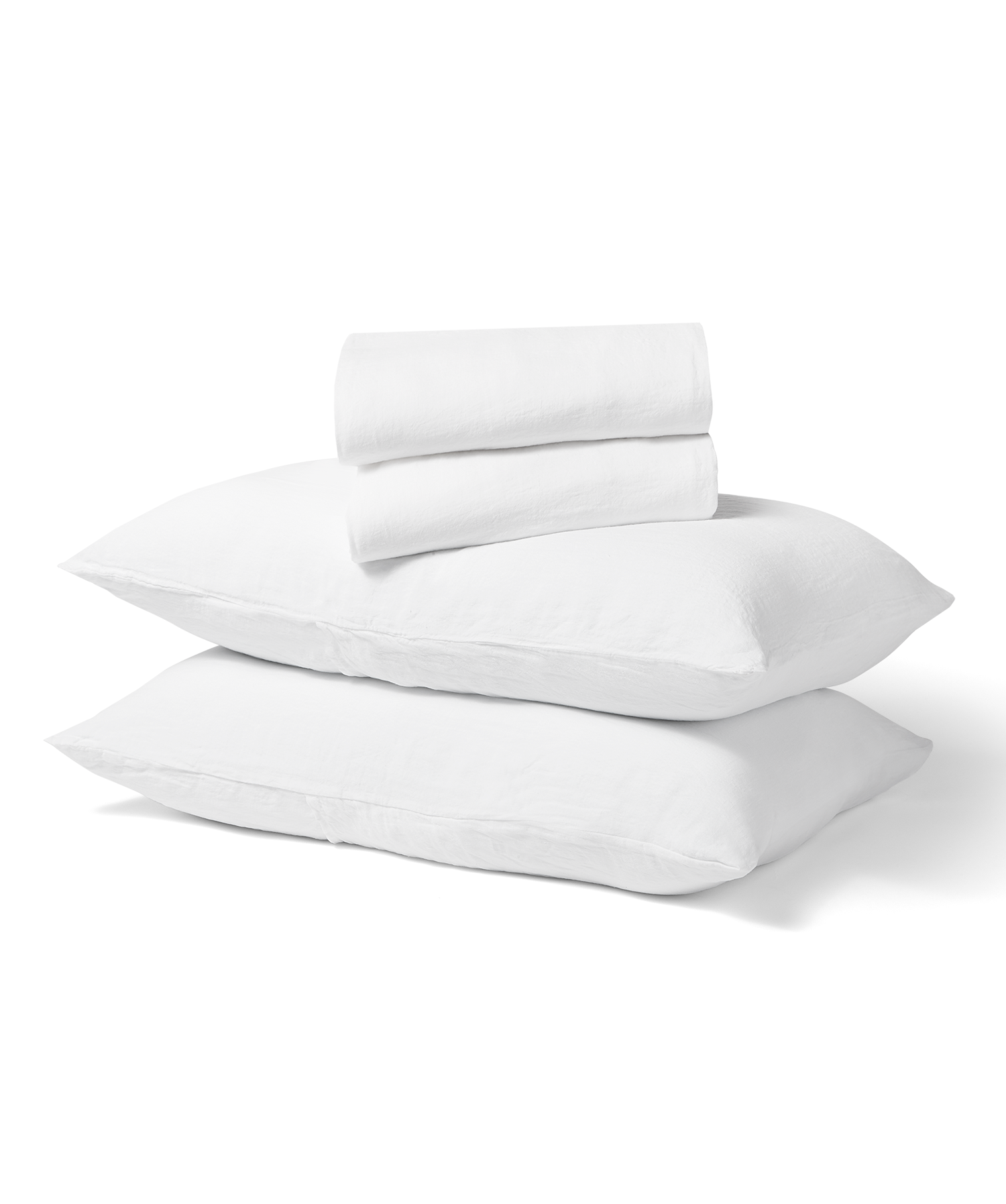 Linen Duvet + Sheet Set - King - White