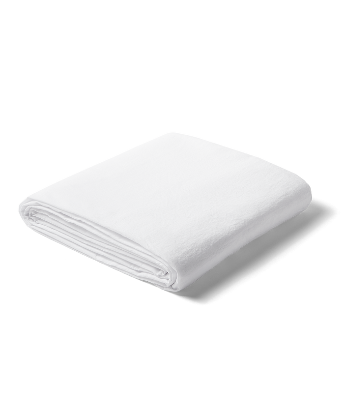 Percale Fitted Sheet - Full/Queen White