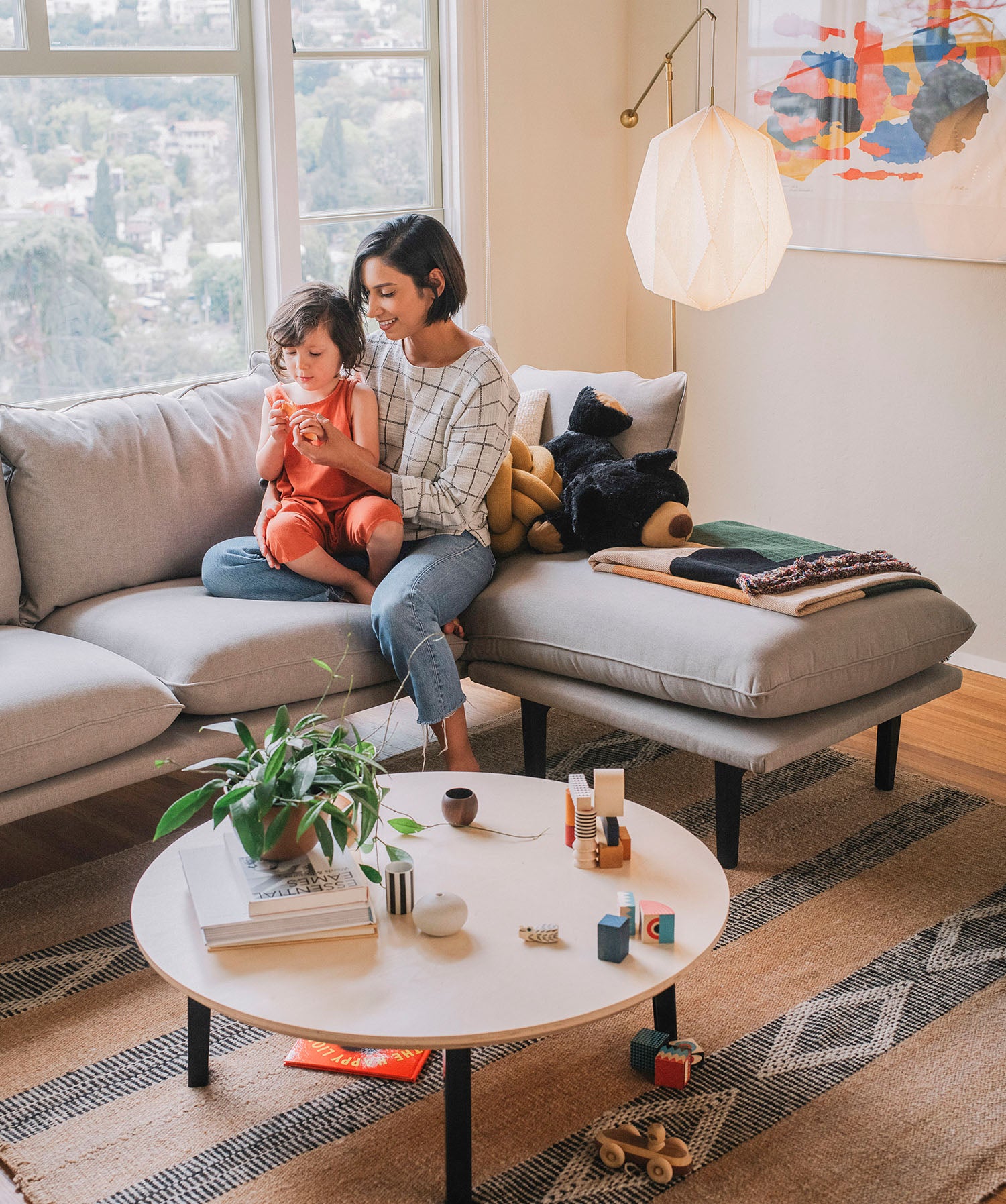 Long couch with online chaise