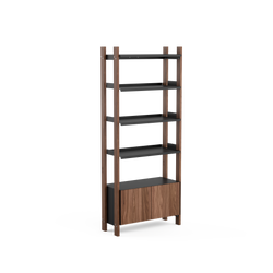 Tall shelf with cabinet in Ash/Black